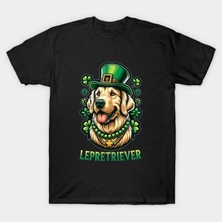 Irish American St Paddy's - St Patricks Day Golden Retriever T-Shirt